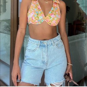 Princess Polly Maggie Denim Shorts Size 6